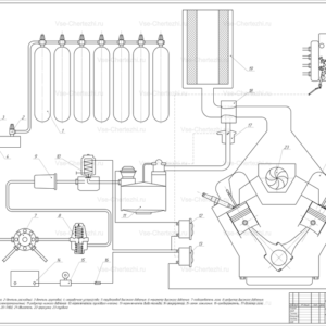 Принципиальная схема системы питания газодизеля камАЗ-740