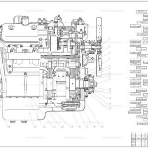Структурная схема разборки двигателя СМД-62