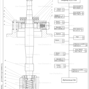 Структурная схема разборки сепаратора ОСД-2-500